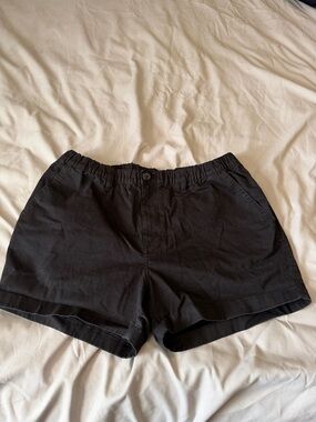 Chubbier Black Mens Casual Elastic-Waist Shorts